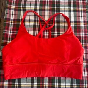 Lululemon Athletica longline energy bra in heat
